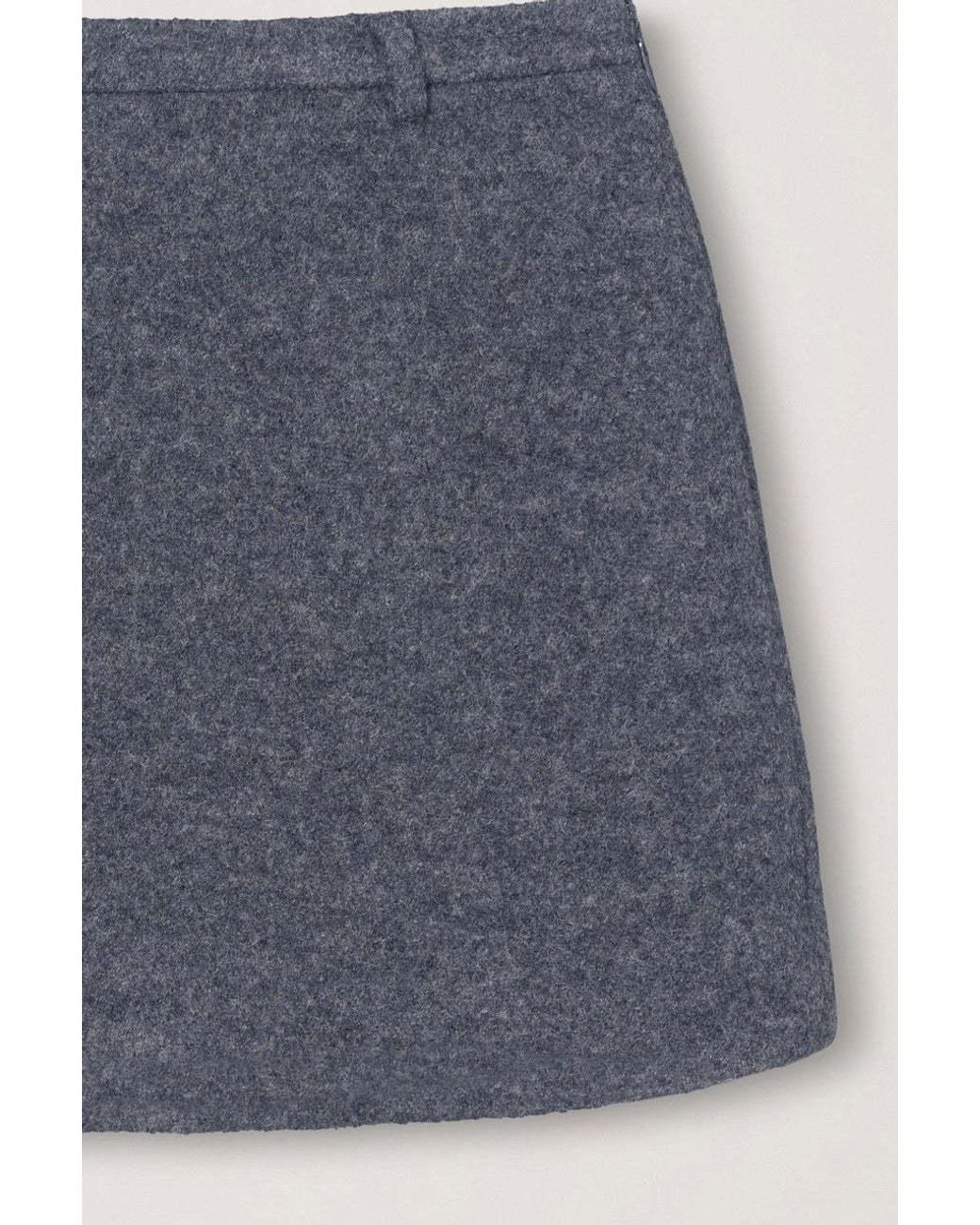 DUNST Blue [Sullyoon Pick] Wool Mini Skirt Melange