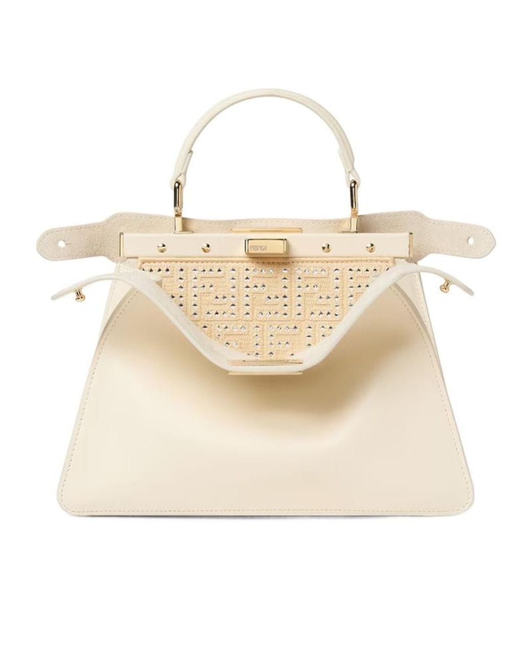 Fendi Natural Peekaboo Iseeu Small Tote Bag
