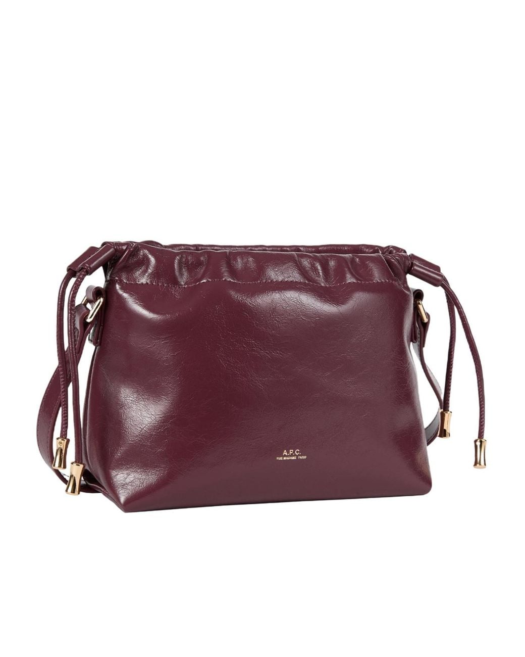 A.P.C. Purple Logo-Print Shoulder Bag