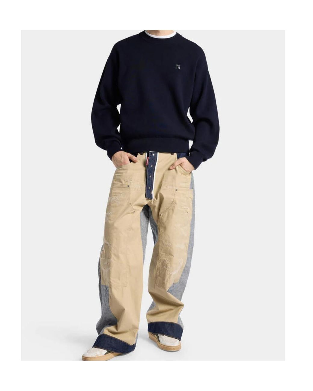 DSquared² Blue Logo Patch Sweatshirt for men