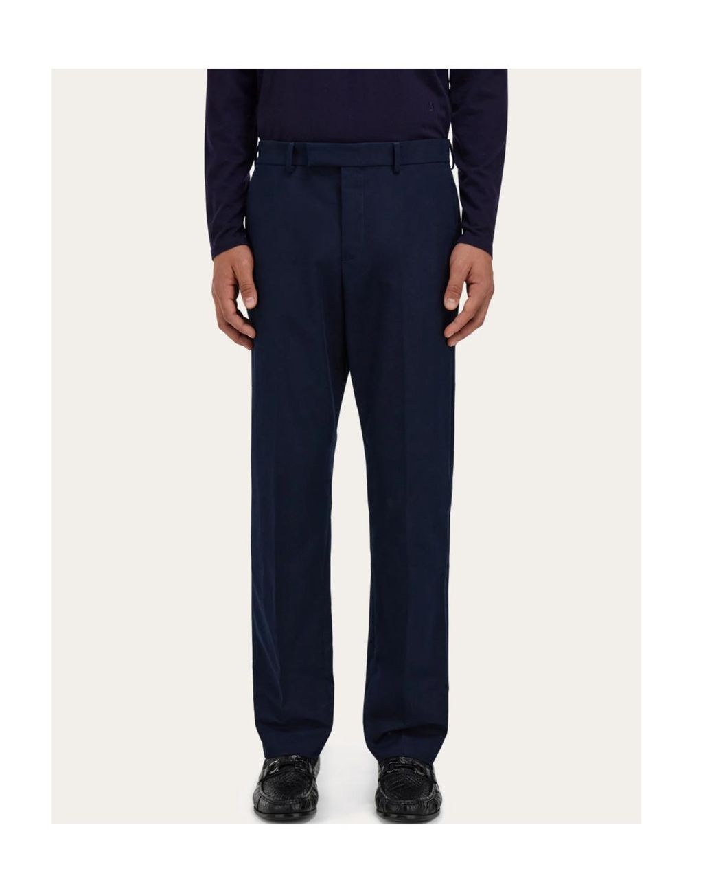 Ferragamo Blue Ferragamo Eyewear Tailored Pants for men