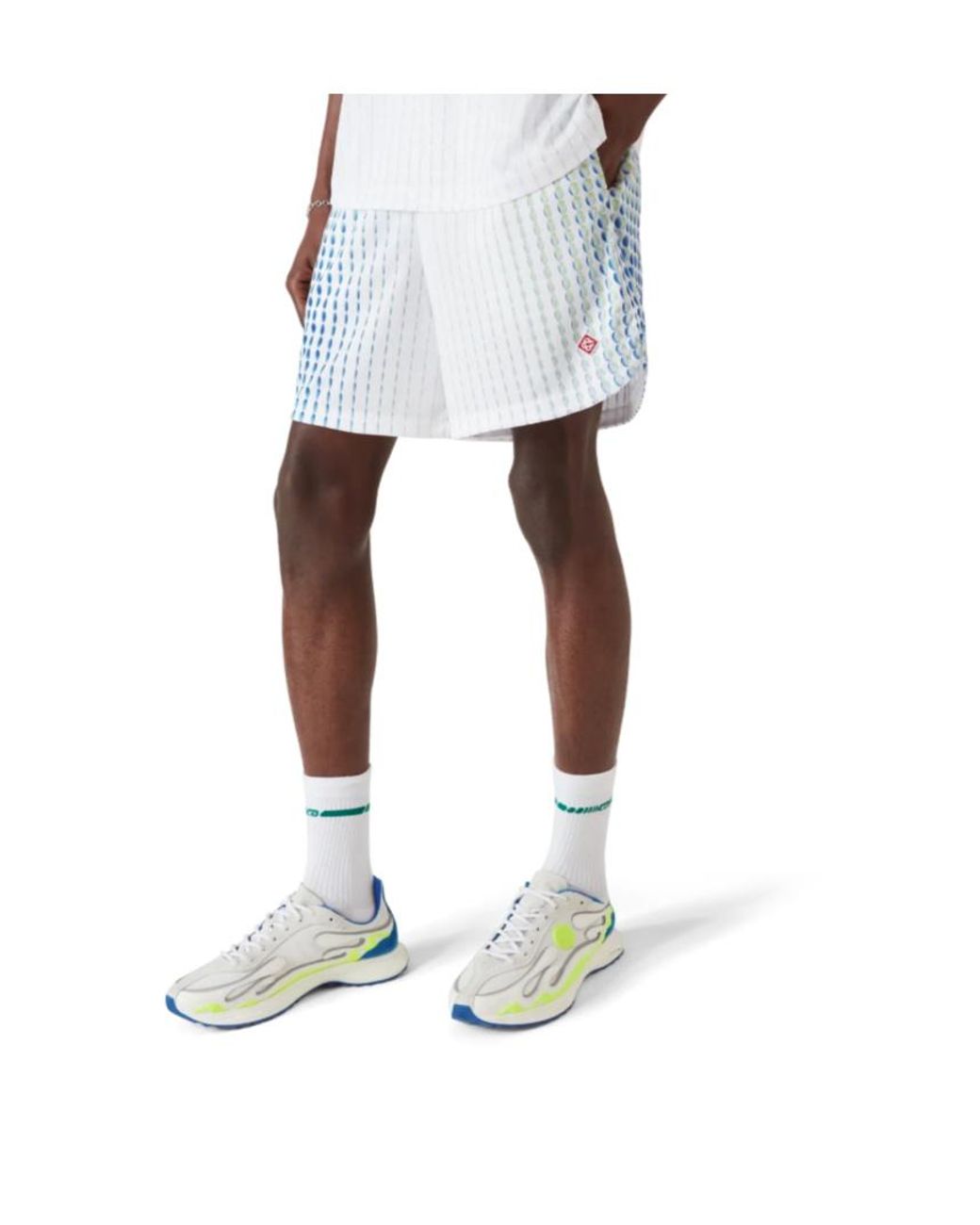 Casablanca Blue Geometric Print Technical Shorts for men
