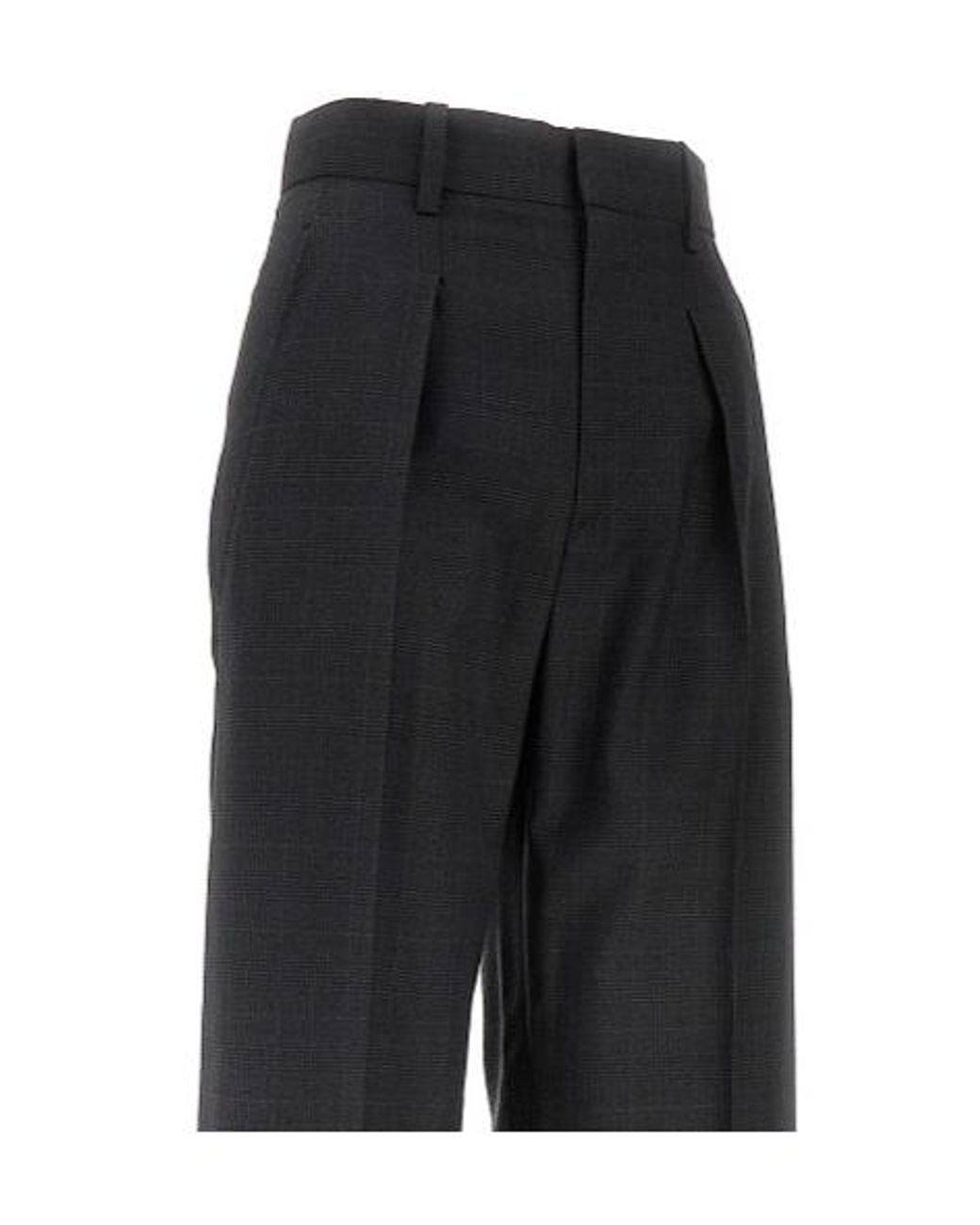 Isabel Marant Black High Rise Straight-Leg Trousers