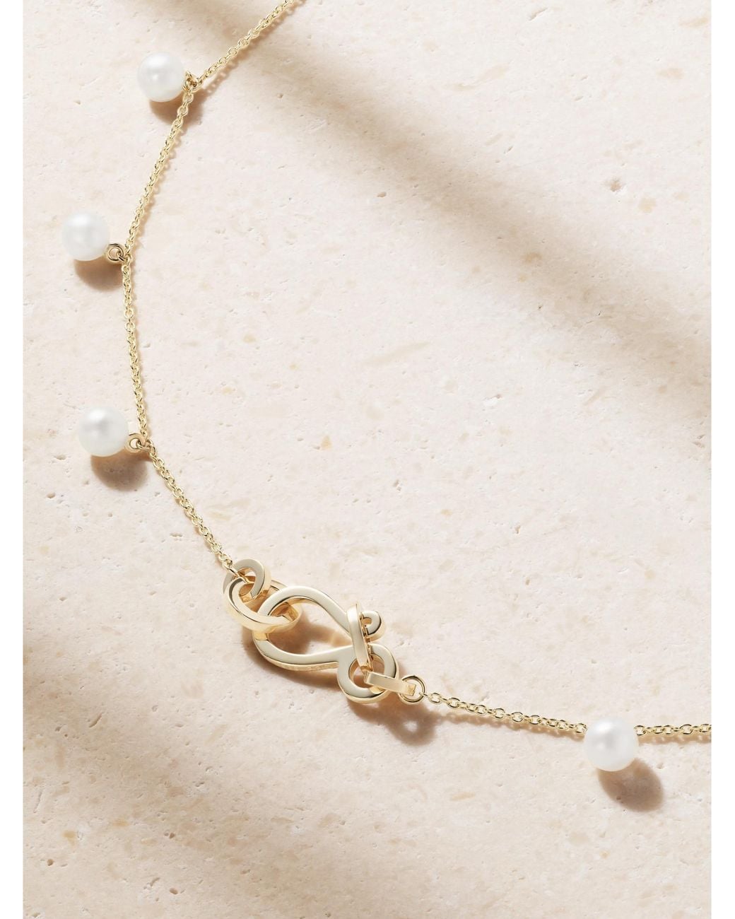 Sophie Bille Brahe White 14-Karat Recycled Pearl Necklace