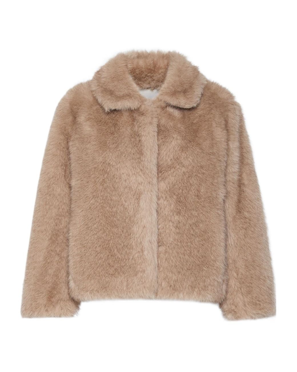 Max Mara Brown Faux Fur Short Coat