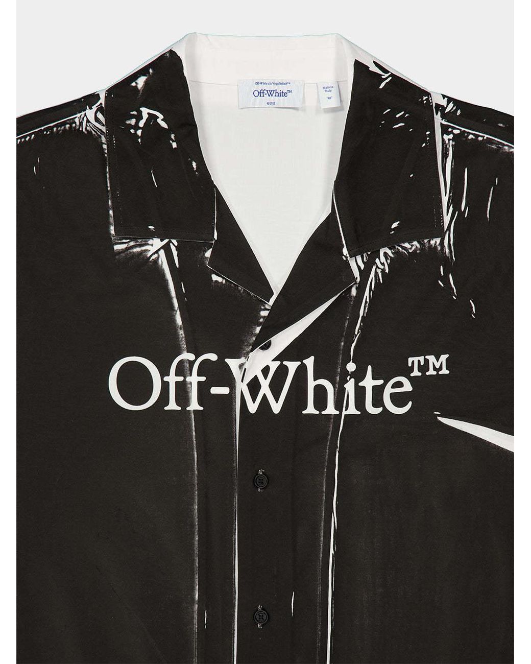 Off-White c/o Virgil Abloh Black Bookish Bowling Shirt for men