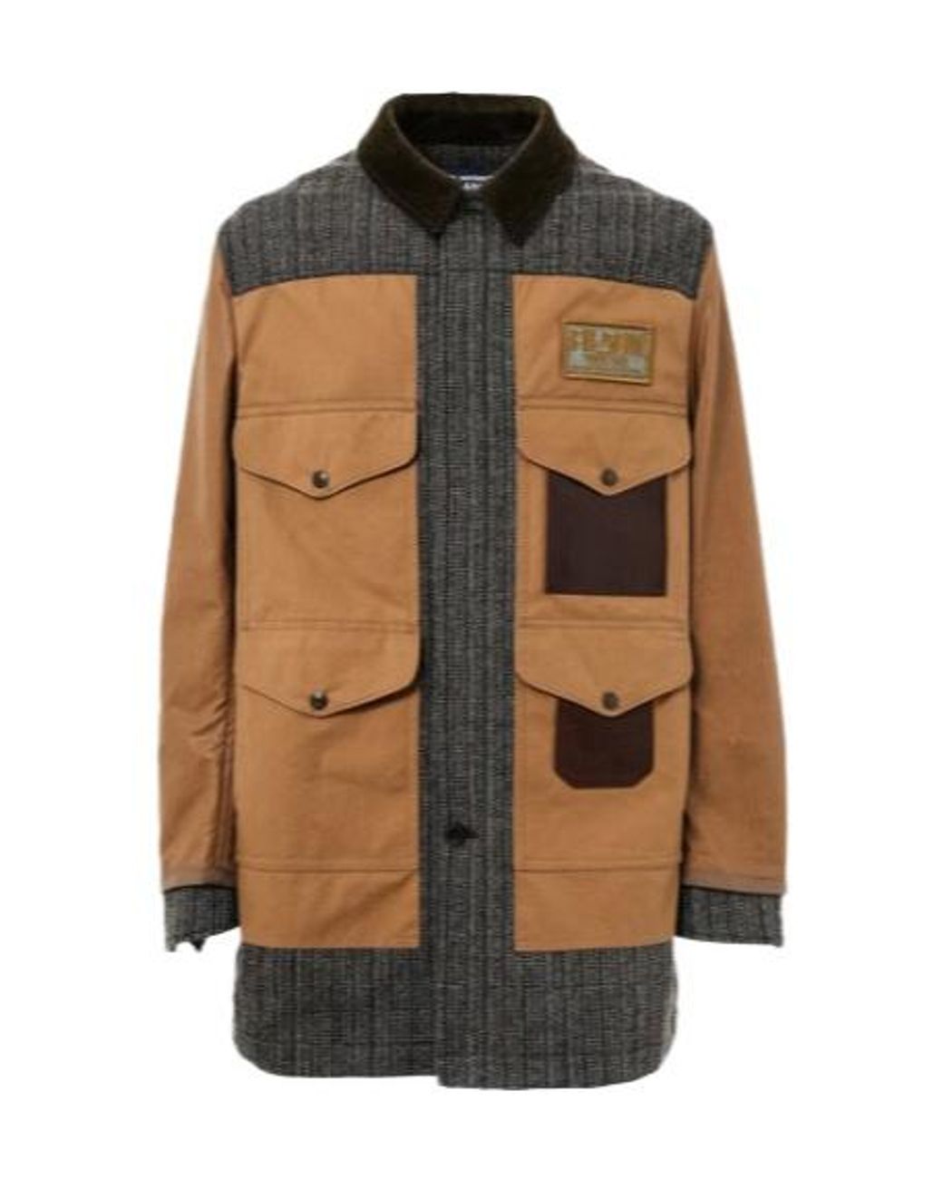 Junya Watanabe Brown Patchwork Long-Sleeved Casual Jacket for men
