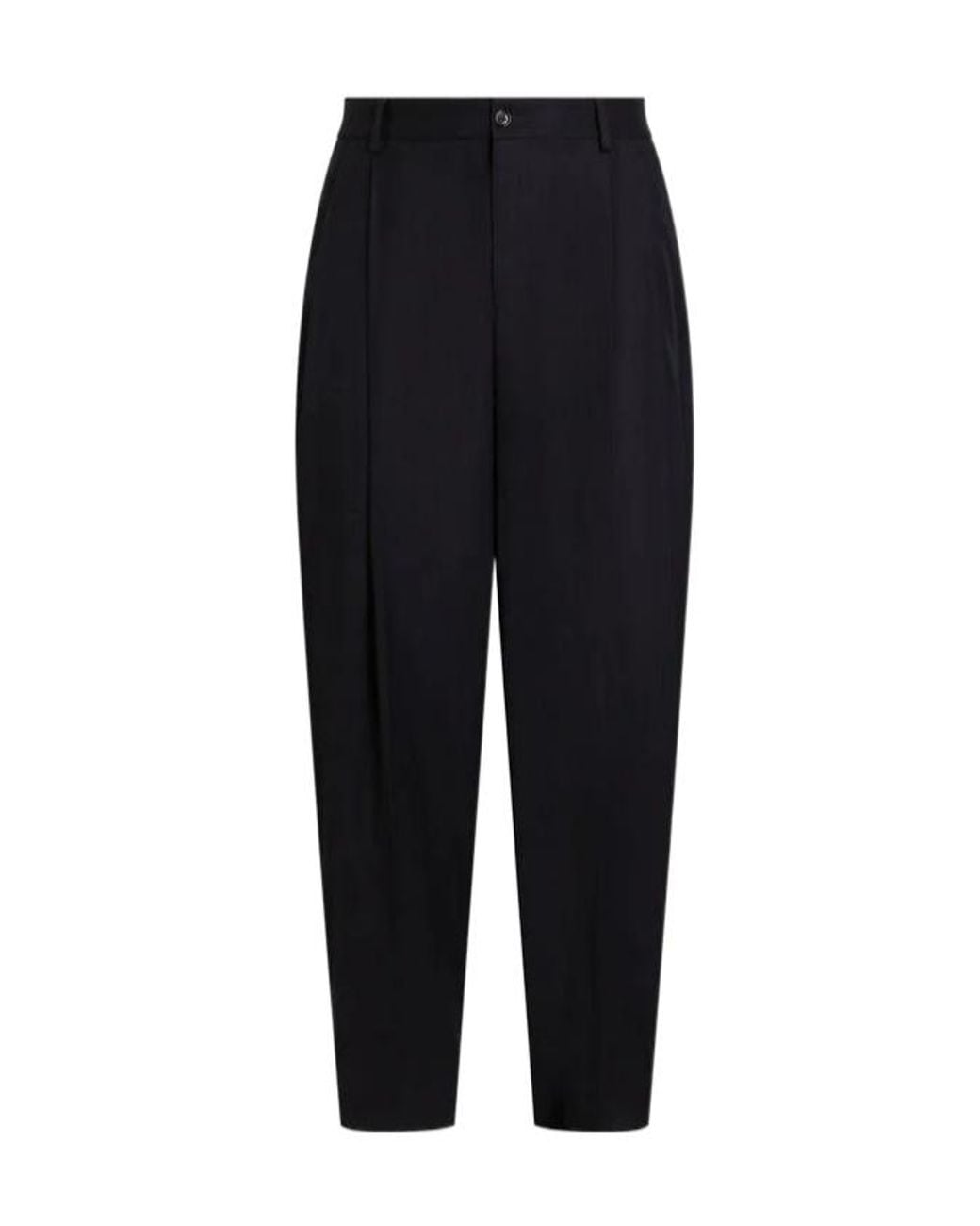 Dolce & Gabbana Black Pleated Pants for men