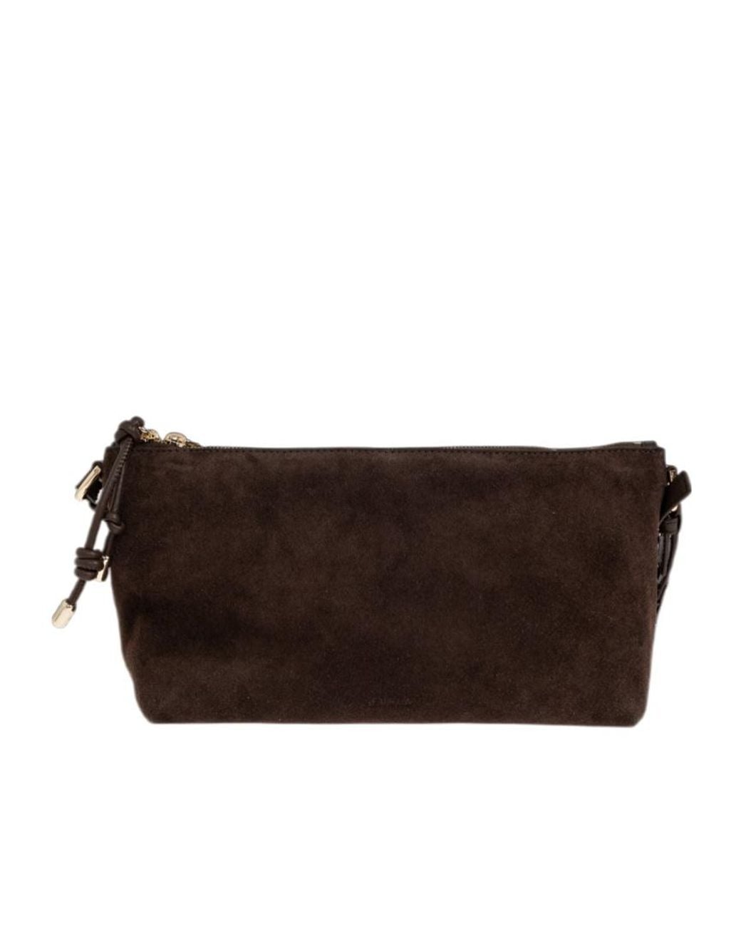 Furla Brown Zip-Top Shoulder Bag