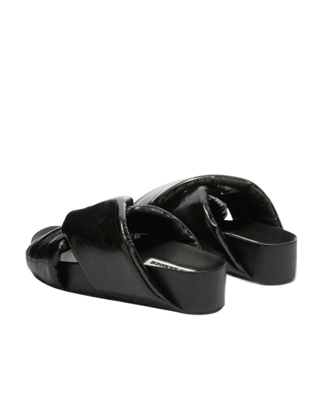 Jil Sander Black Cross-Over Open-Toe Sandals