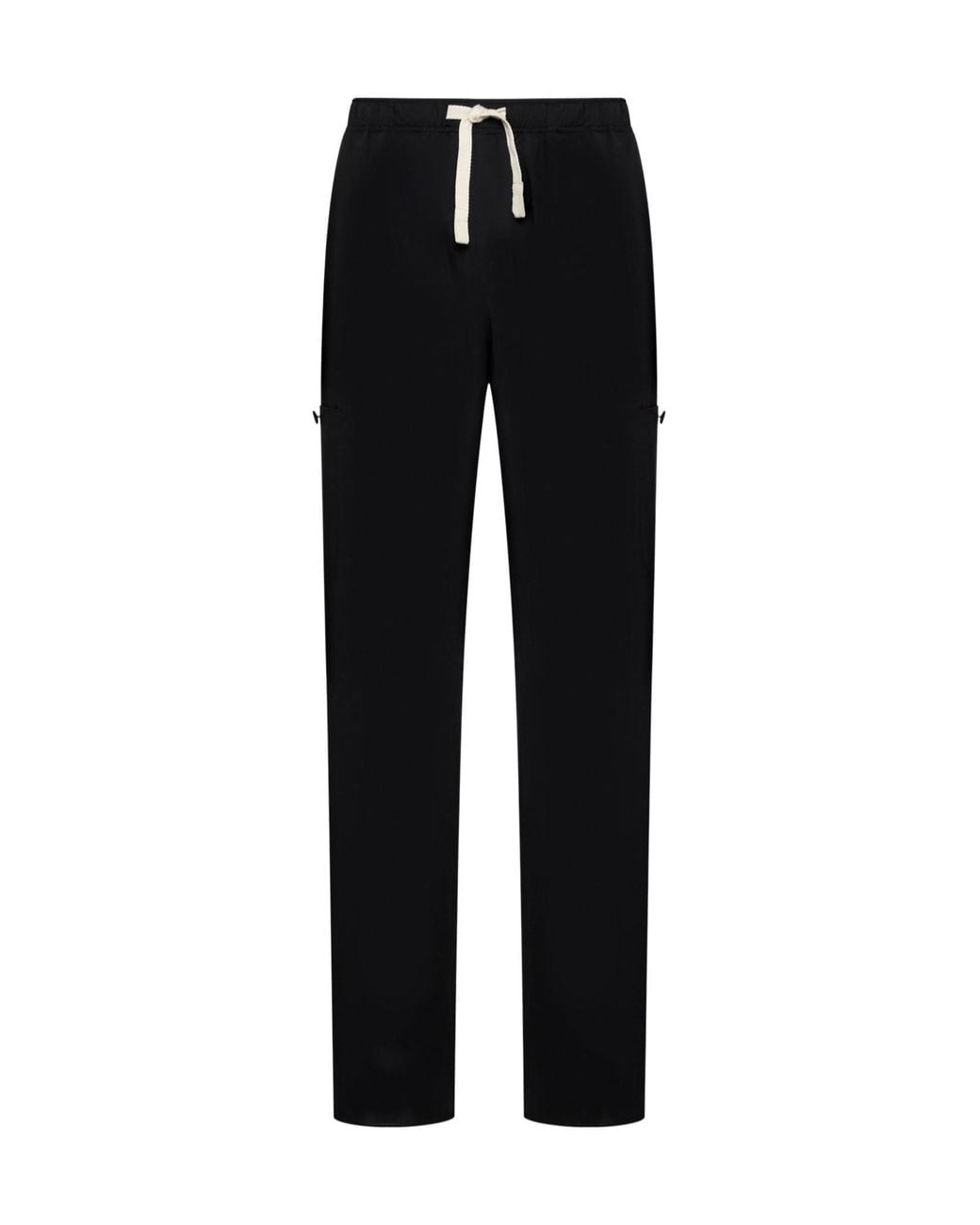 Palm Angels Black Straight Leg Drawstring Pants for men