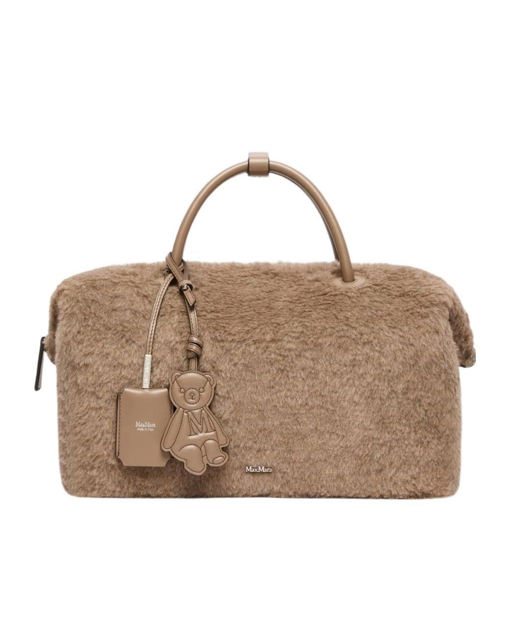 Max Mara Brown Teddy Large Boston Bag