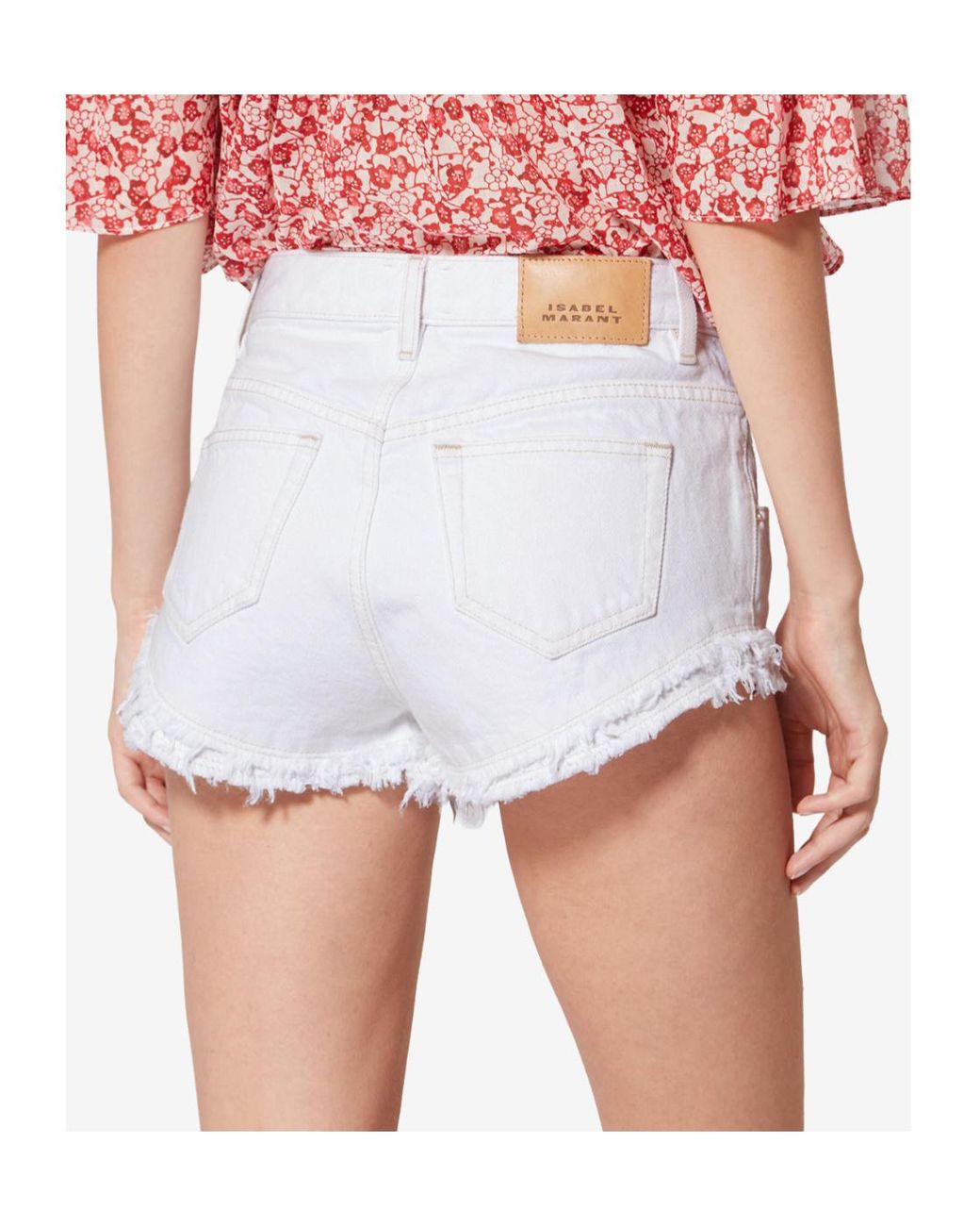 Isabel Marant White Isabel Marant Eneidala Denim Shorts
