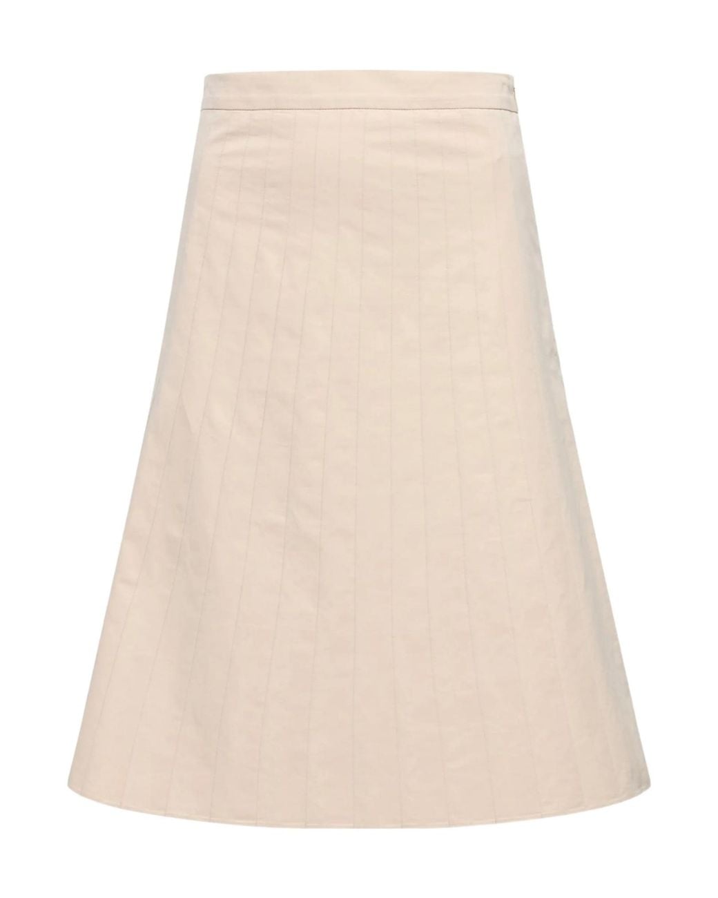 MM6 by Maison Margiela Natural Pleated Poplin Skirt