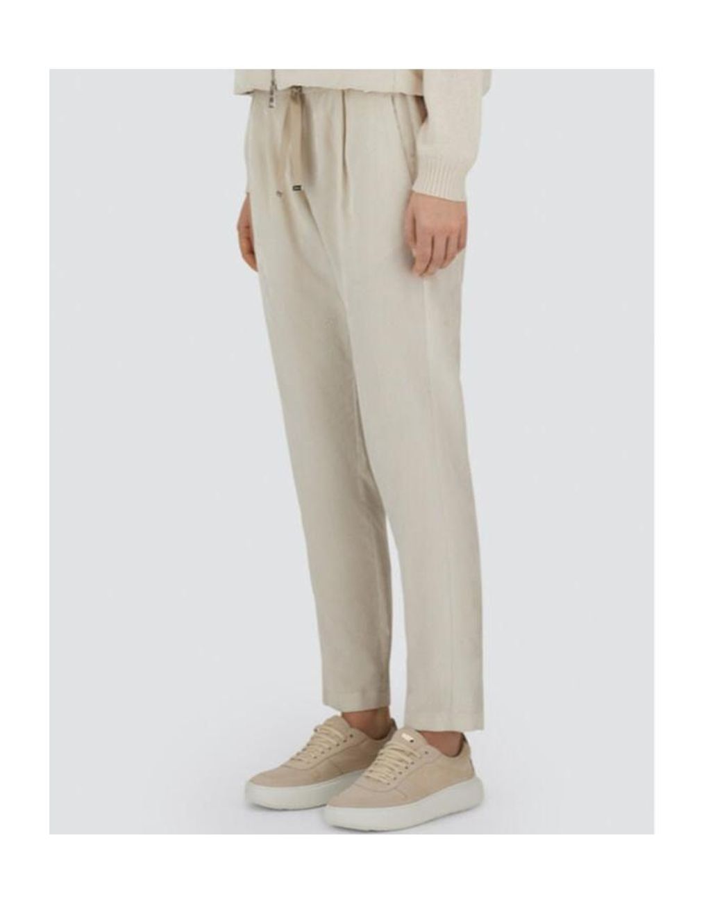 Herno Natural Resort Pleated Drawstring Trousers