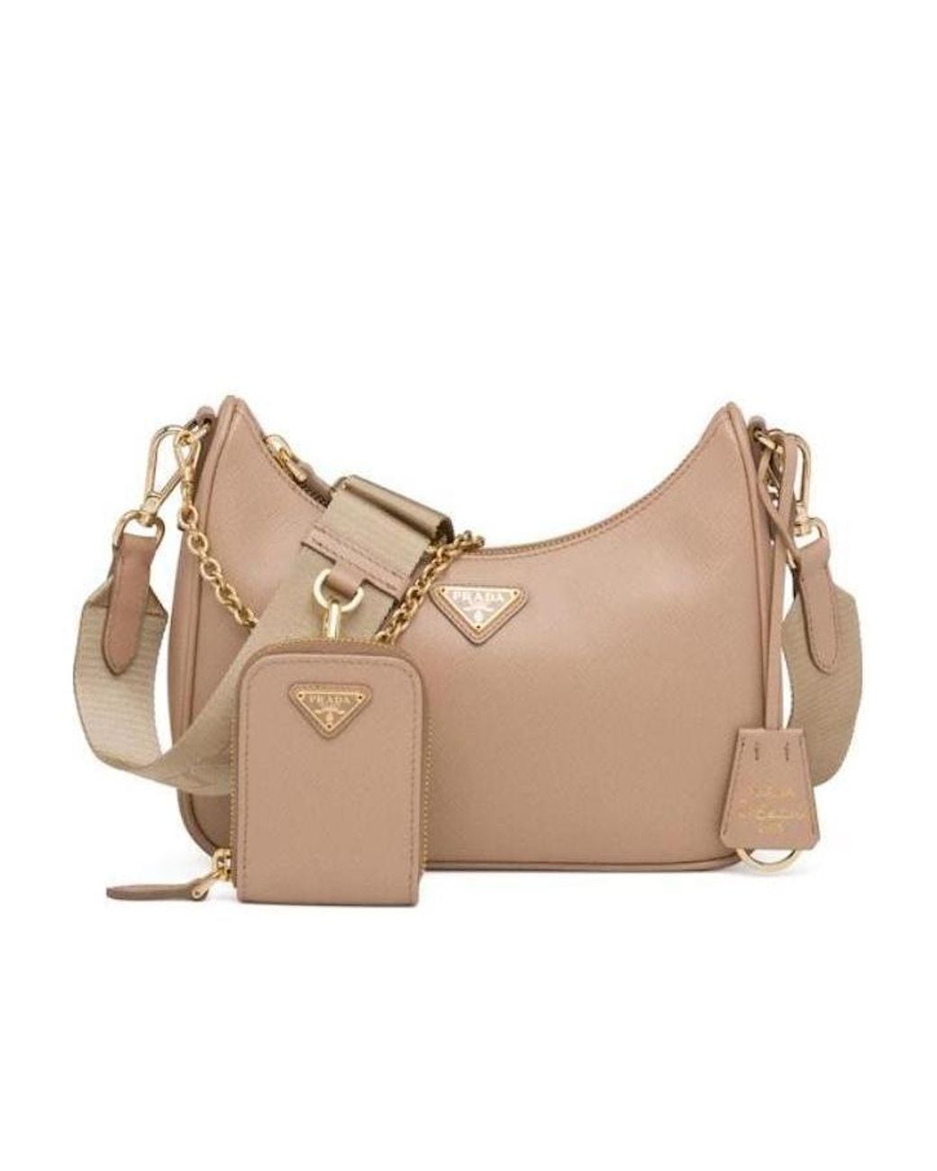 Prada Natural Re-Edition 2005 Saffiano Leather Bag