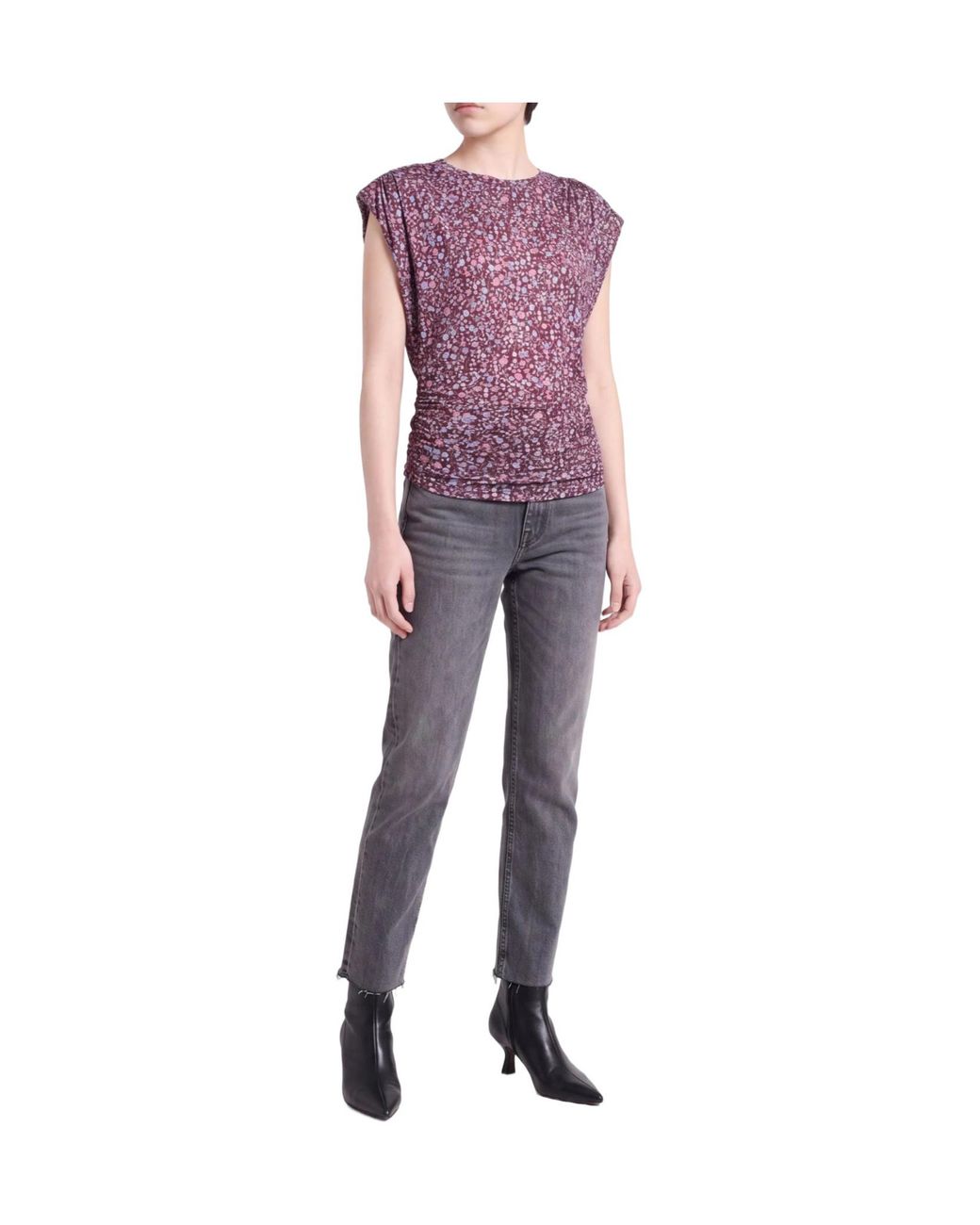 Isabel Marant Red Floral Printed Top