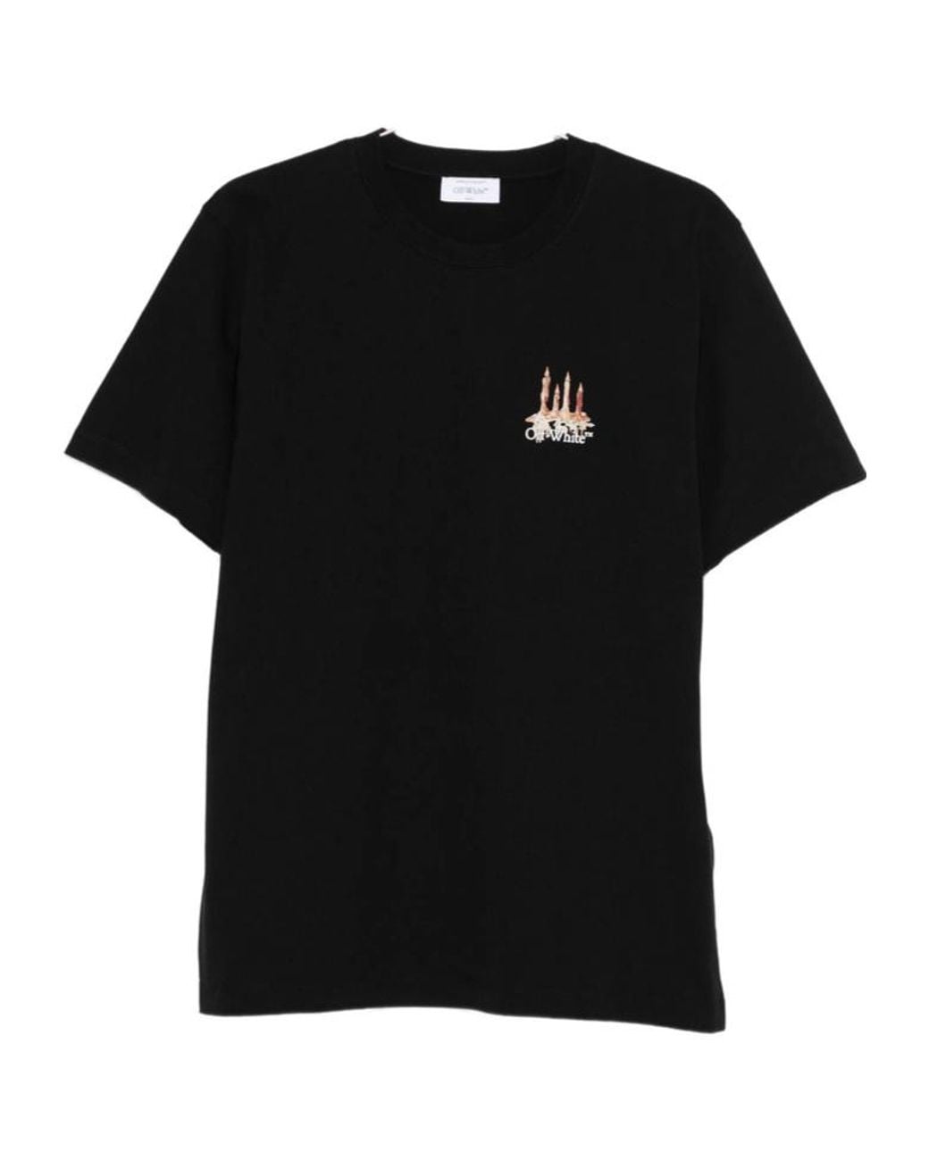 Off-White c/o Virgil Abloh Black Graphic-Print Logo T-Shirt for men