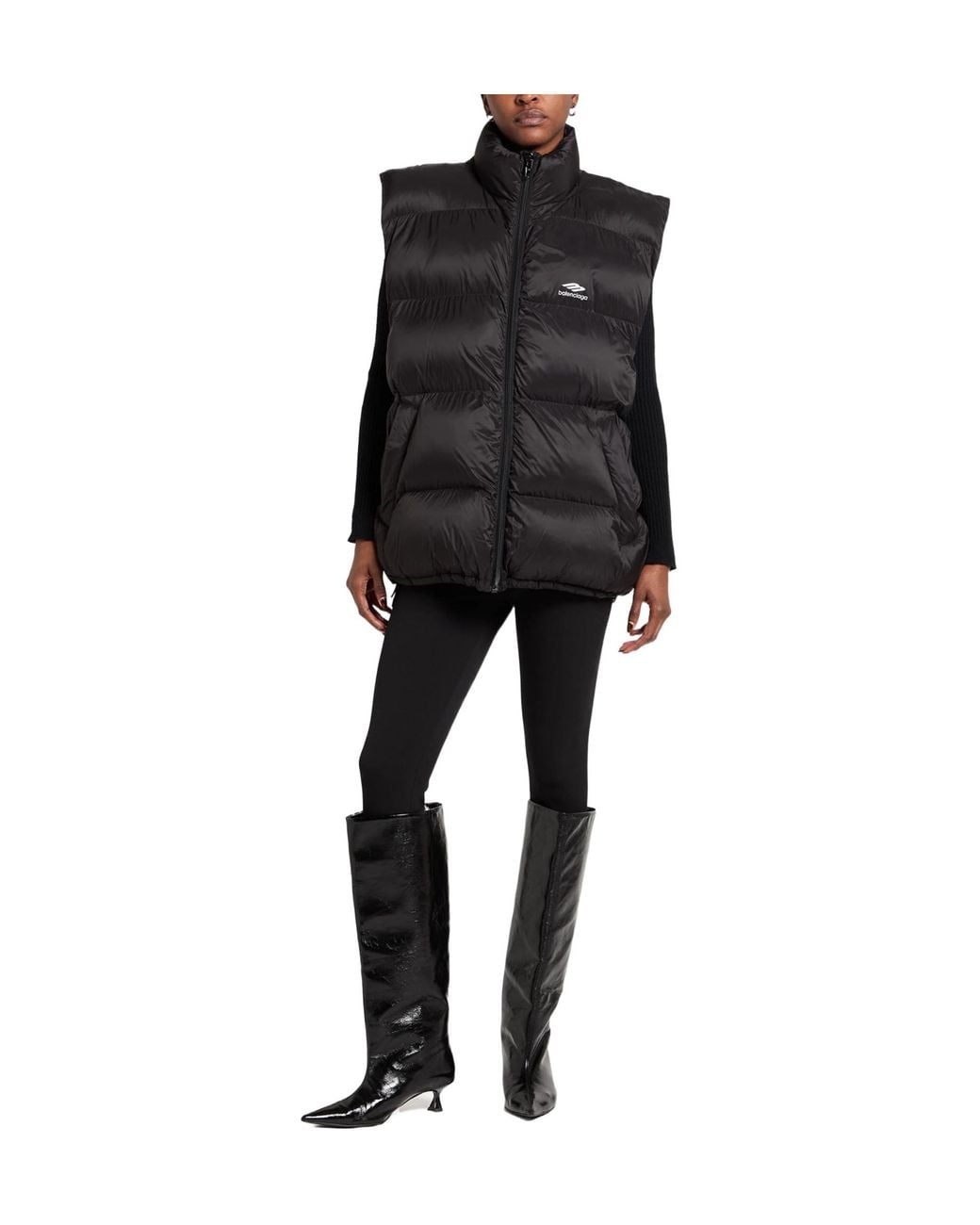 Balenciaga Black Zip Fastening Gilets