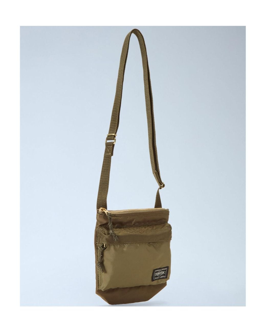 Porter-Yoshida and Co Metallic Force Zipper Shoulder Bag for men