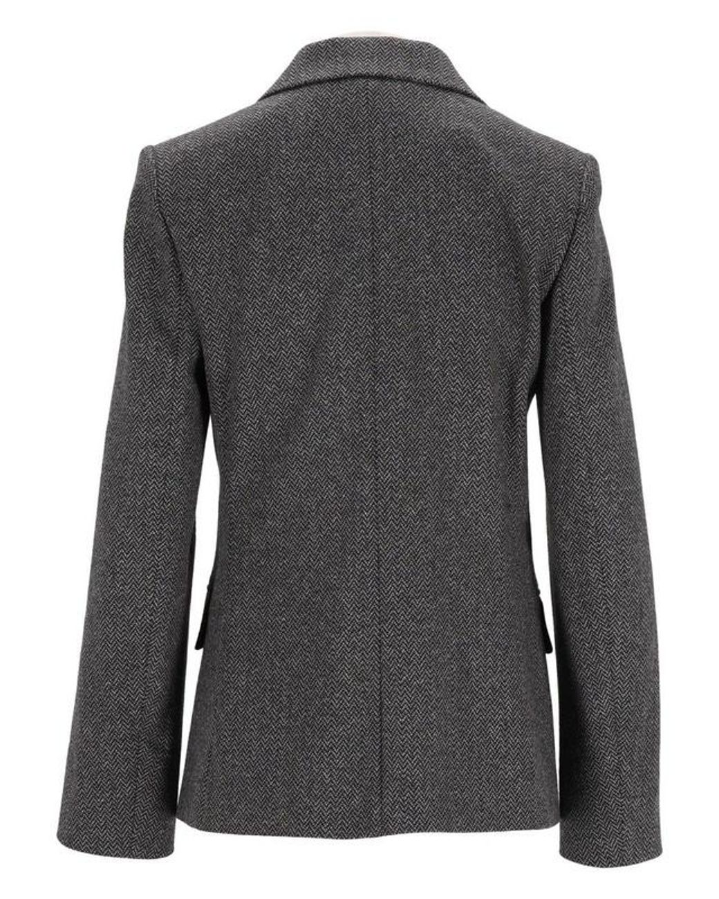 Weekend by Maxmara Gray Feroce Herringbone Blazer