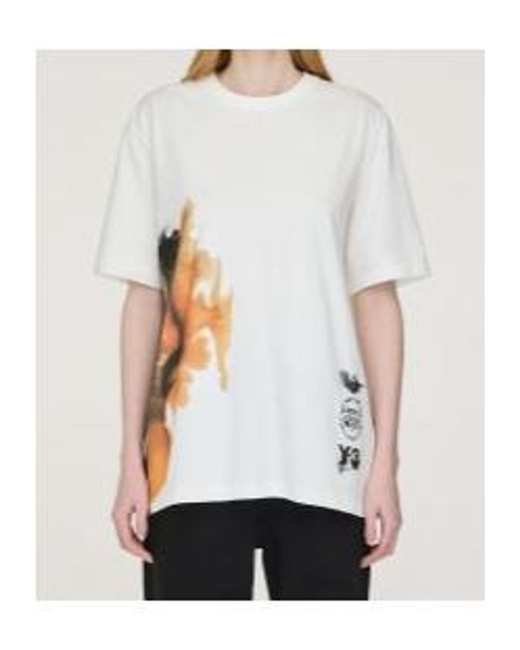 Y-3 White Short-Sleeved Crewneck T-Shirt for men