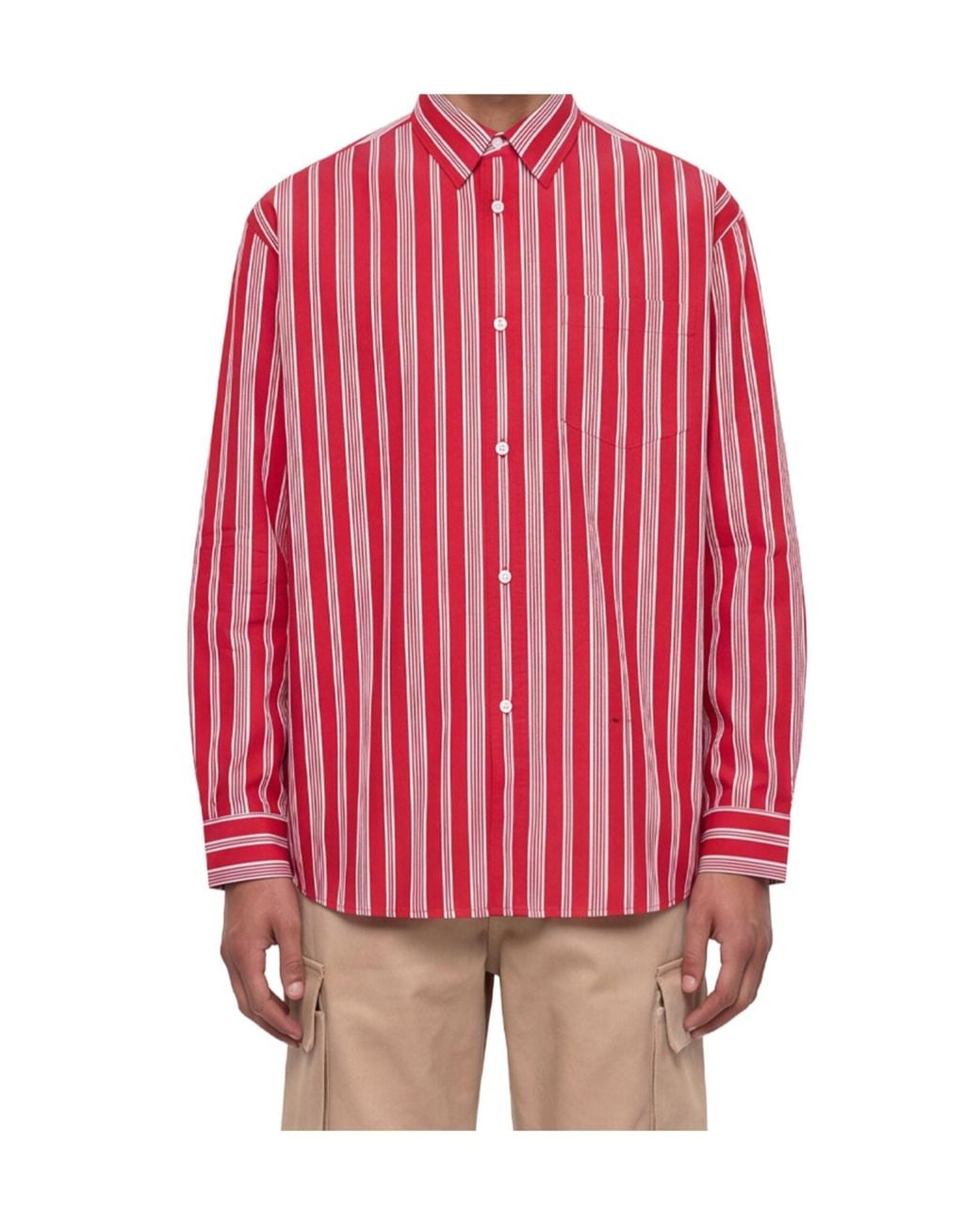 Marni Red Striped Shirt for men