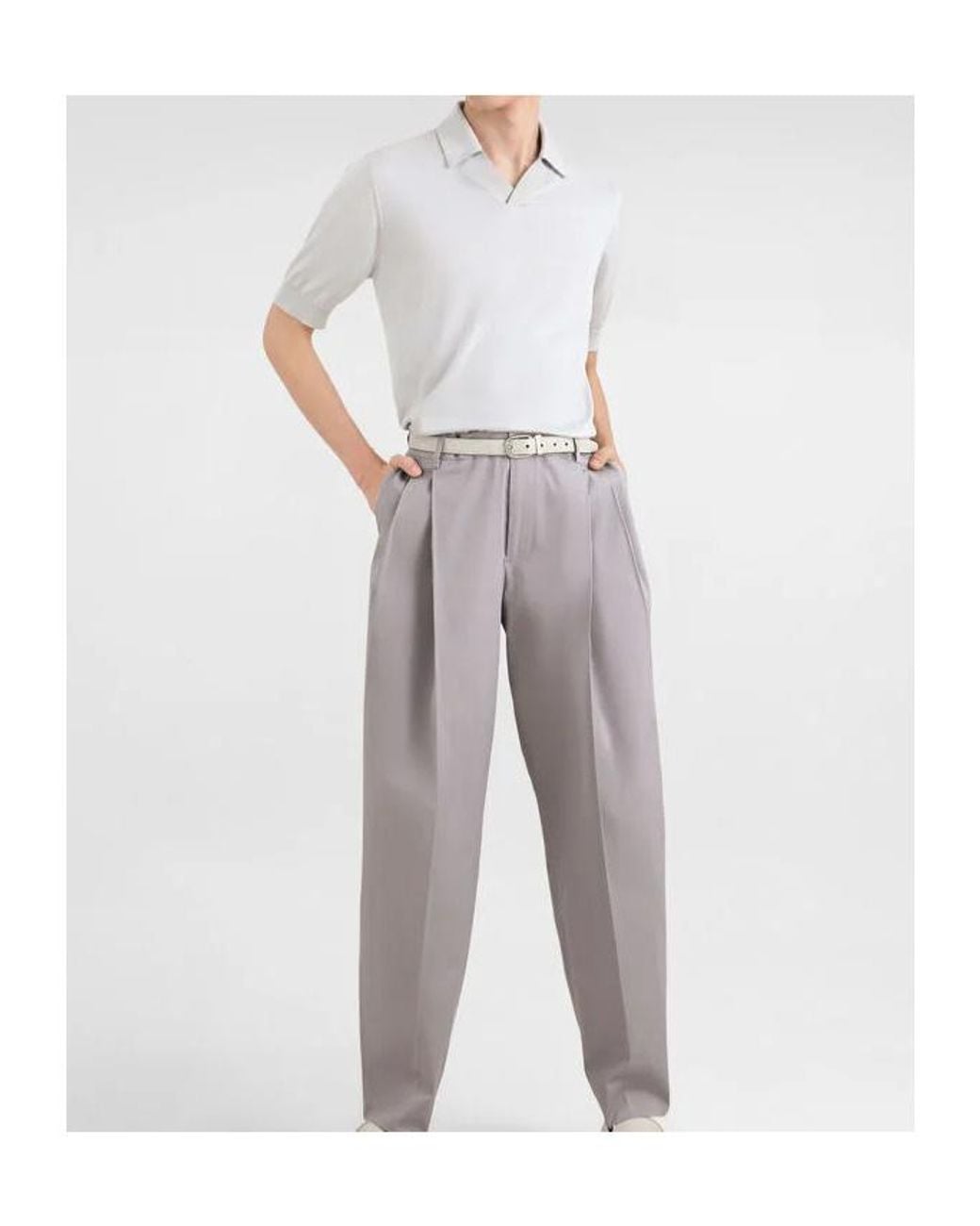 Dolce & Gabbana White Ribbed Trim Polo Shirt for men