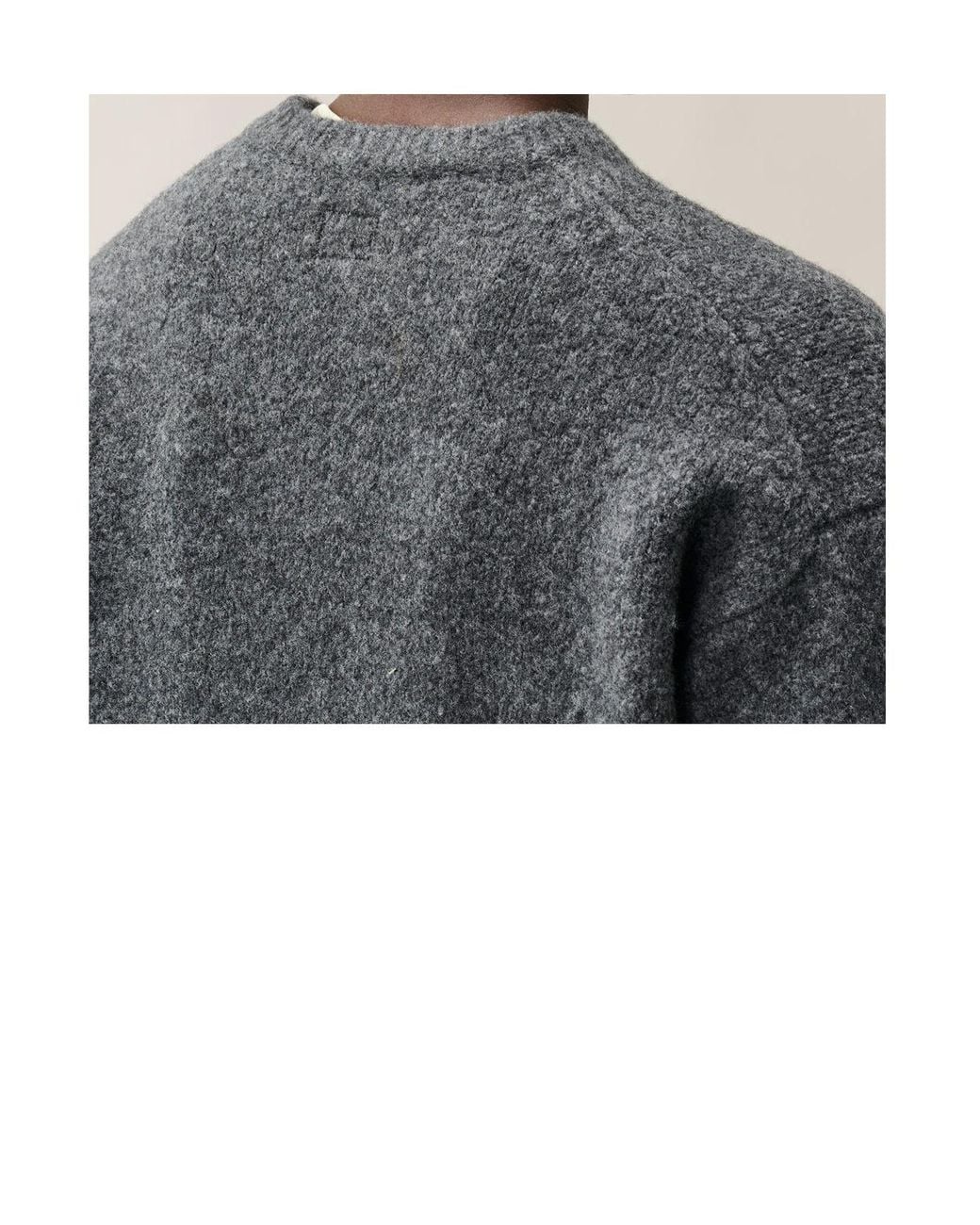C P Company Gray Crew Neck Sweater for men