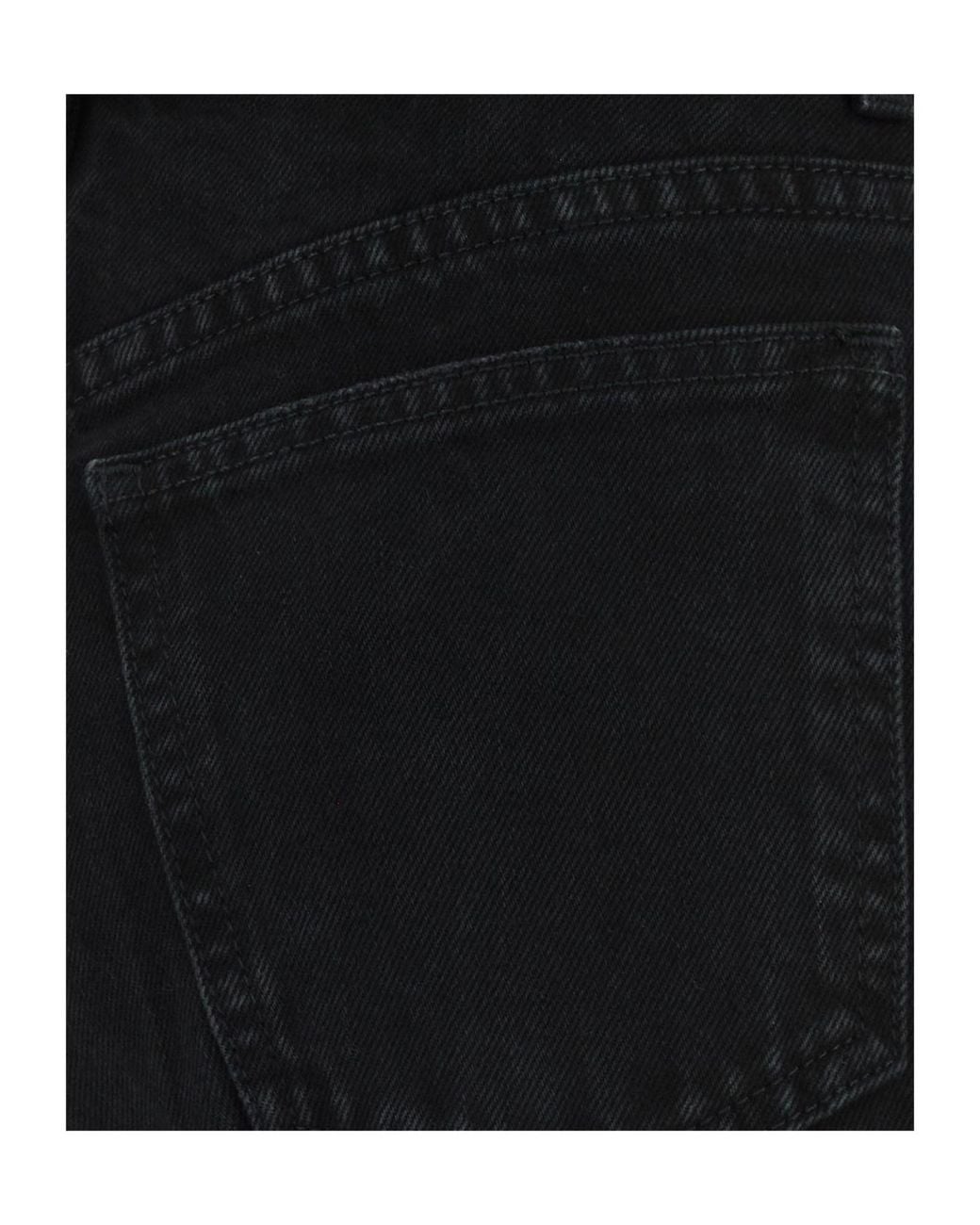 Khaite Black Straight-Leg Jeans