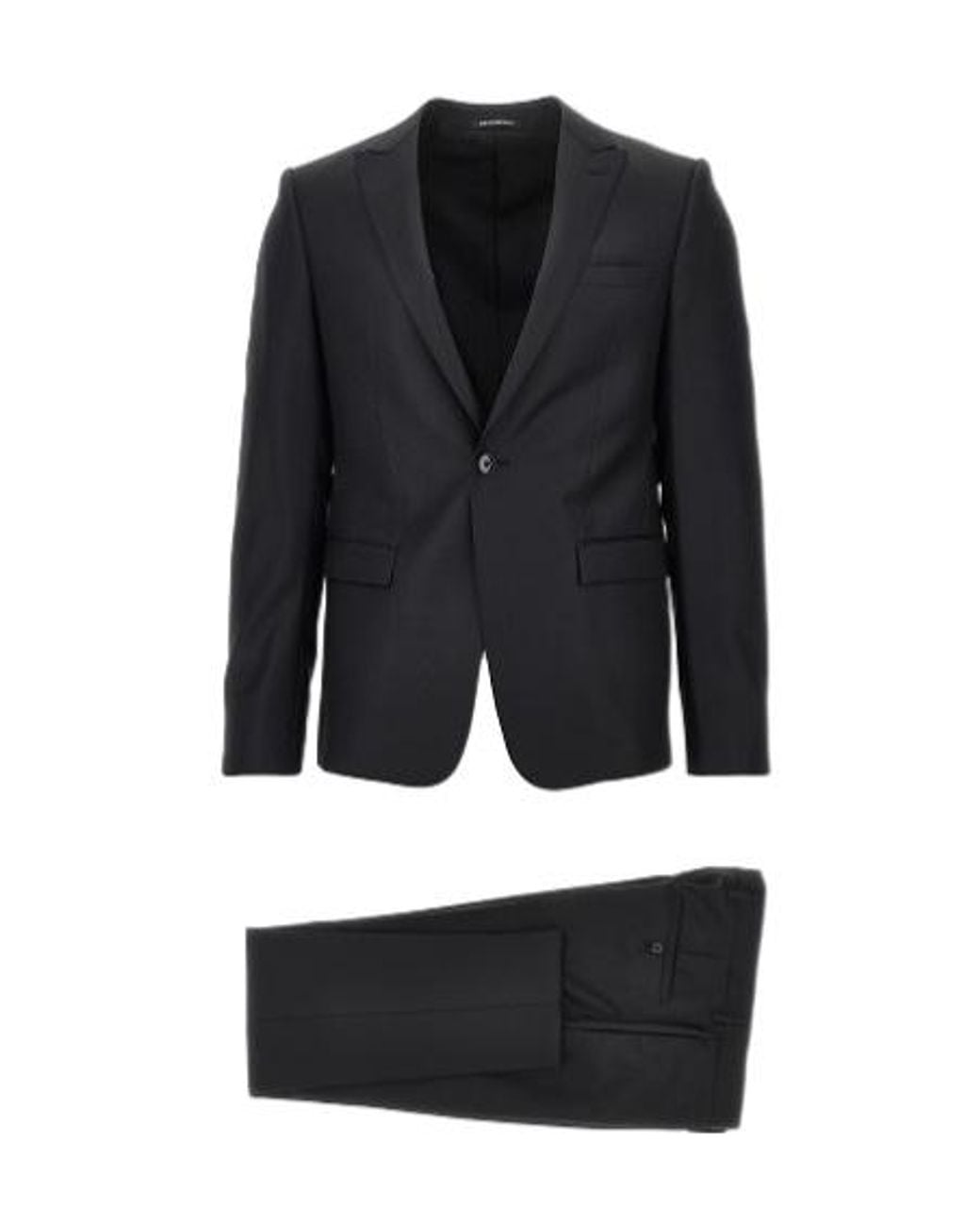 Emporio Armani Black Long-Sleeved Suit for men