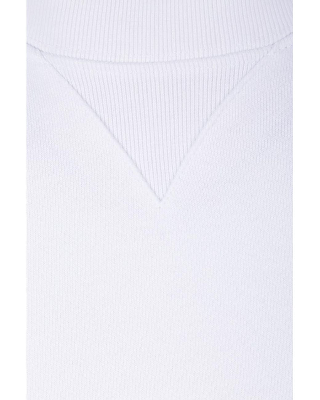 Maison Kitsuné White Fox Head-Embroidered Crew-Neck Sweatshirt for men