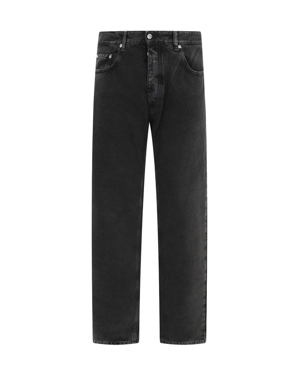 ICON DENIM Black Kanye 098 Straight-Leg Jeans for men
