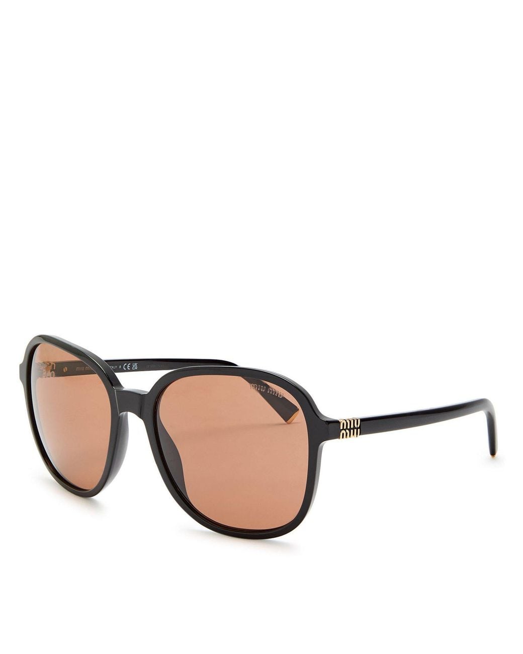 Miu Miu Pink Rounded-Corner Rectangular Sunglasses