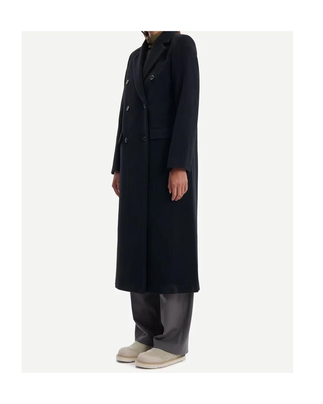 Samsøe & Samsøe Black Samsøe Samsøe Falcon Double-Breasted Coat