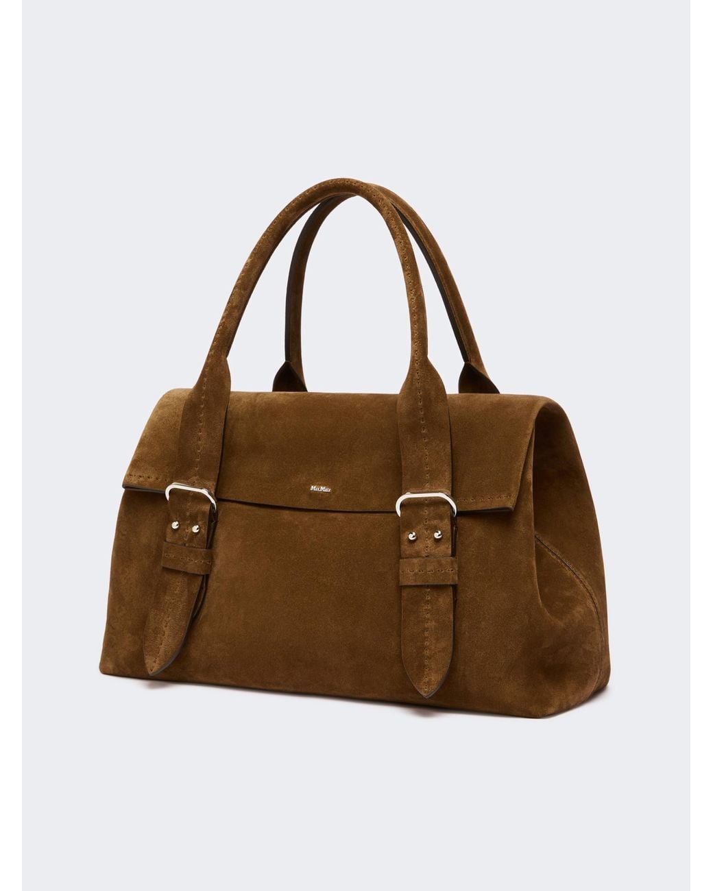 Max Mara Brown Split Leather Archetipo Handbag
