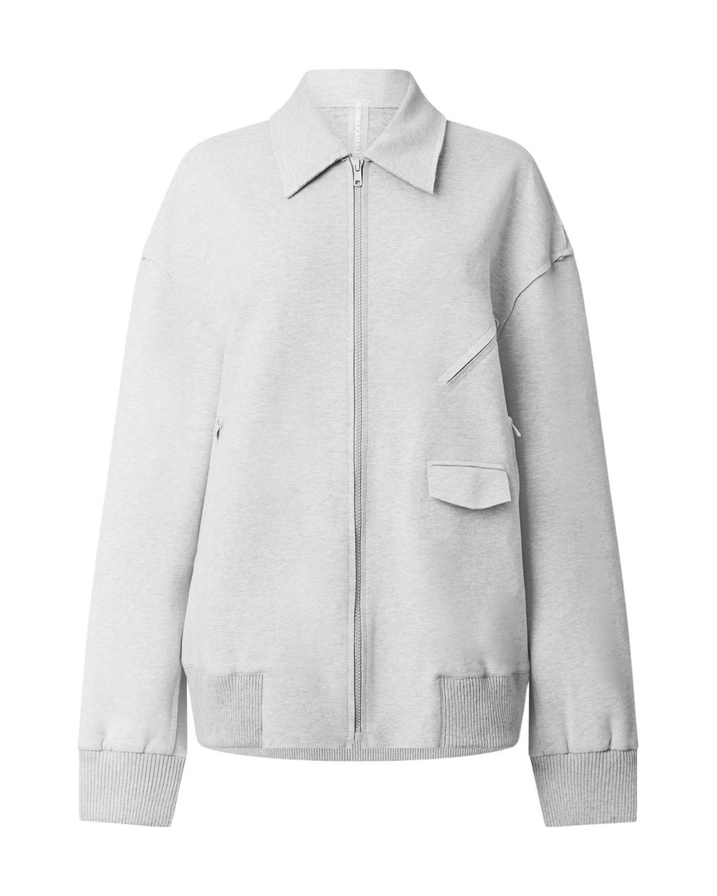 Norma Kamali Gray Casual Zip-Up Jacket