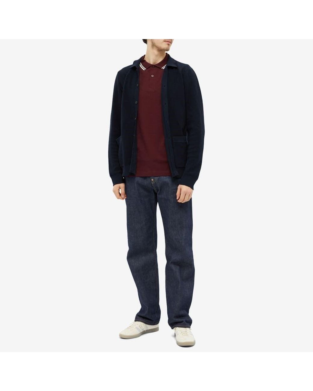 Fred Perry Red Twin Tipped Piqué Polo Shirt for men