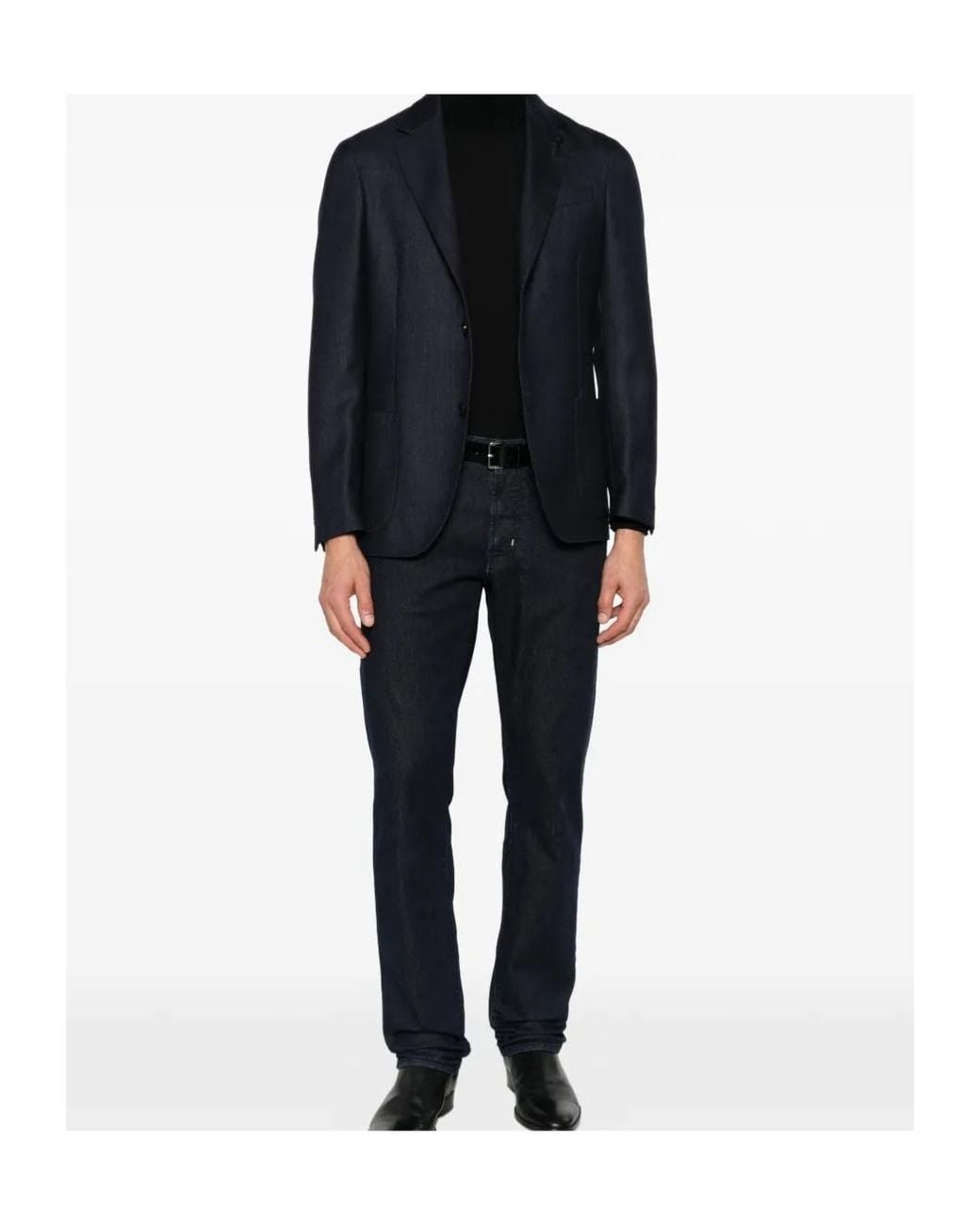 Lardini Blue Roma Long-Sleeve Blazer for men