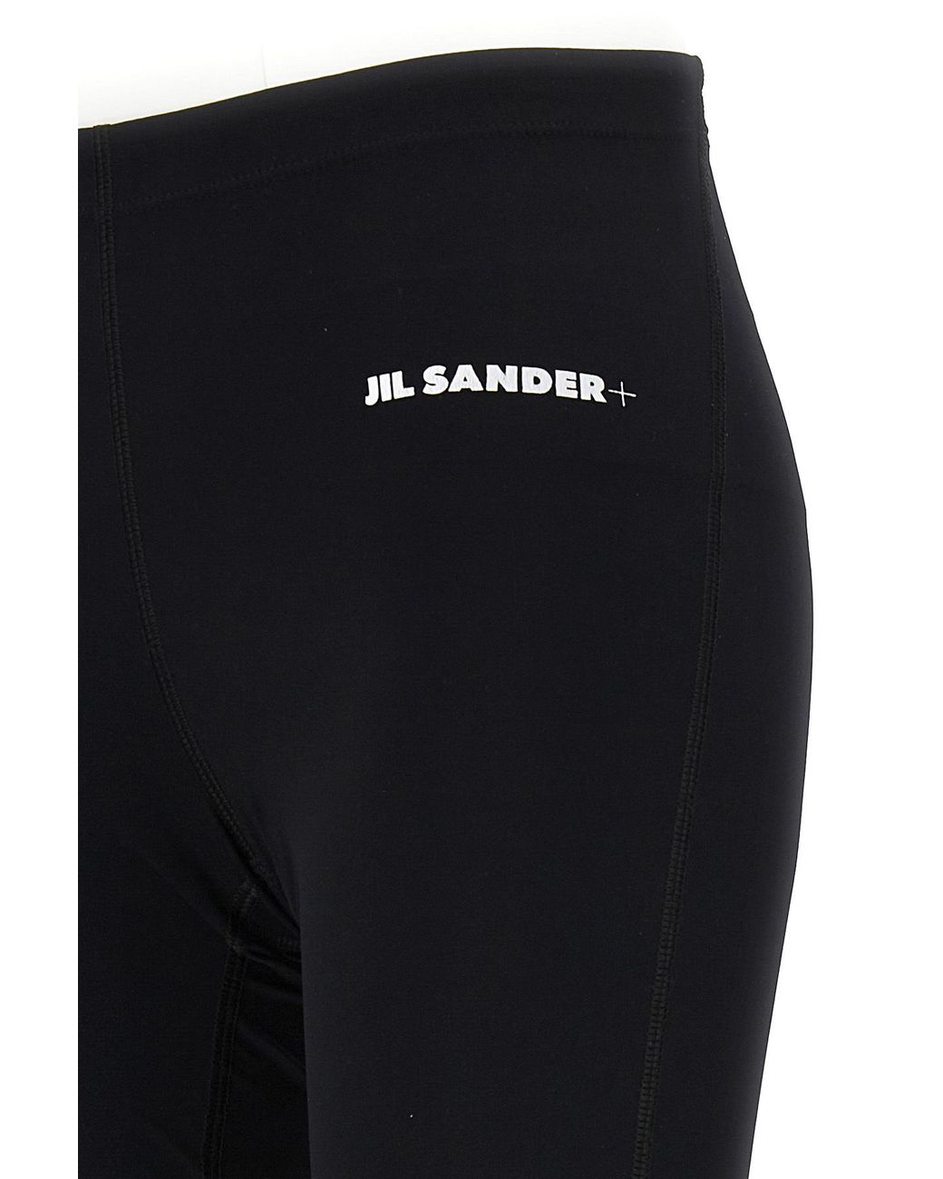 Jil Sander Blue Logo Printed High-Waist Leggings