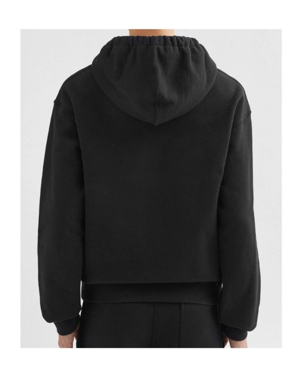 Jil Sander Black Cotton Terry Hooded Sweatshirt for men