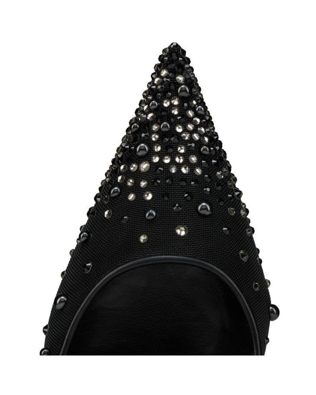 Christian Louboutin Black Embellished Heeled Pumps