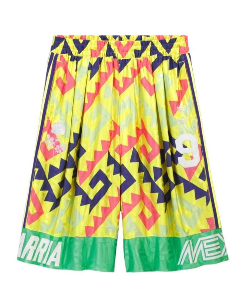 Adidas Originals Green X Willy Chavarria Pattern-Printed Shorts for men