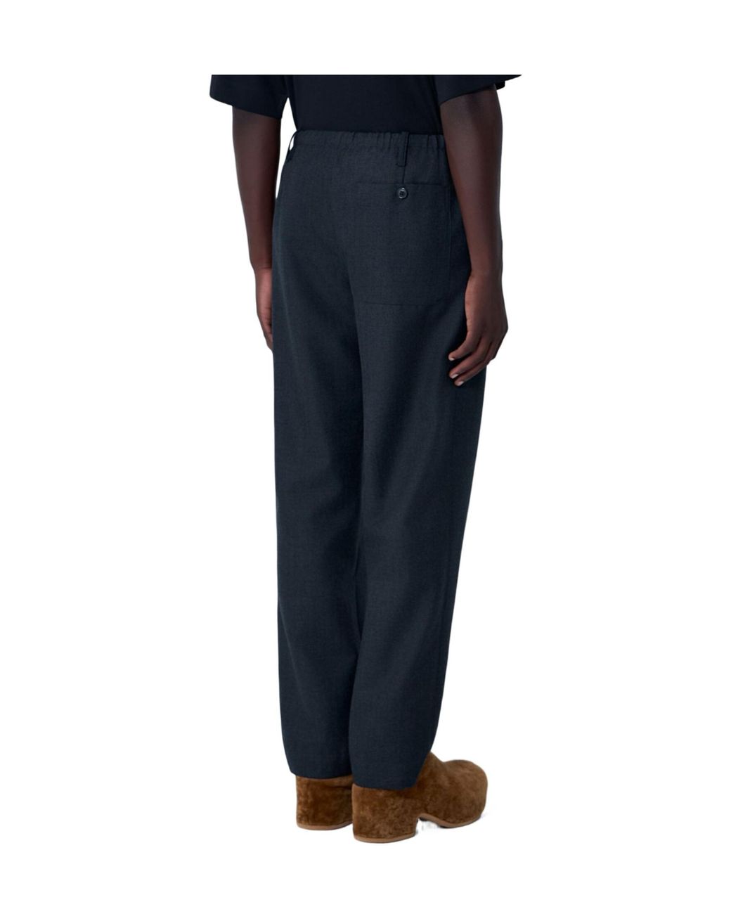 Dries Van Noten Blue Penny Straight Leg Pants for men