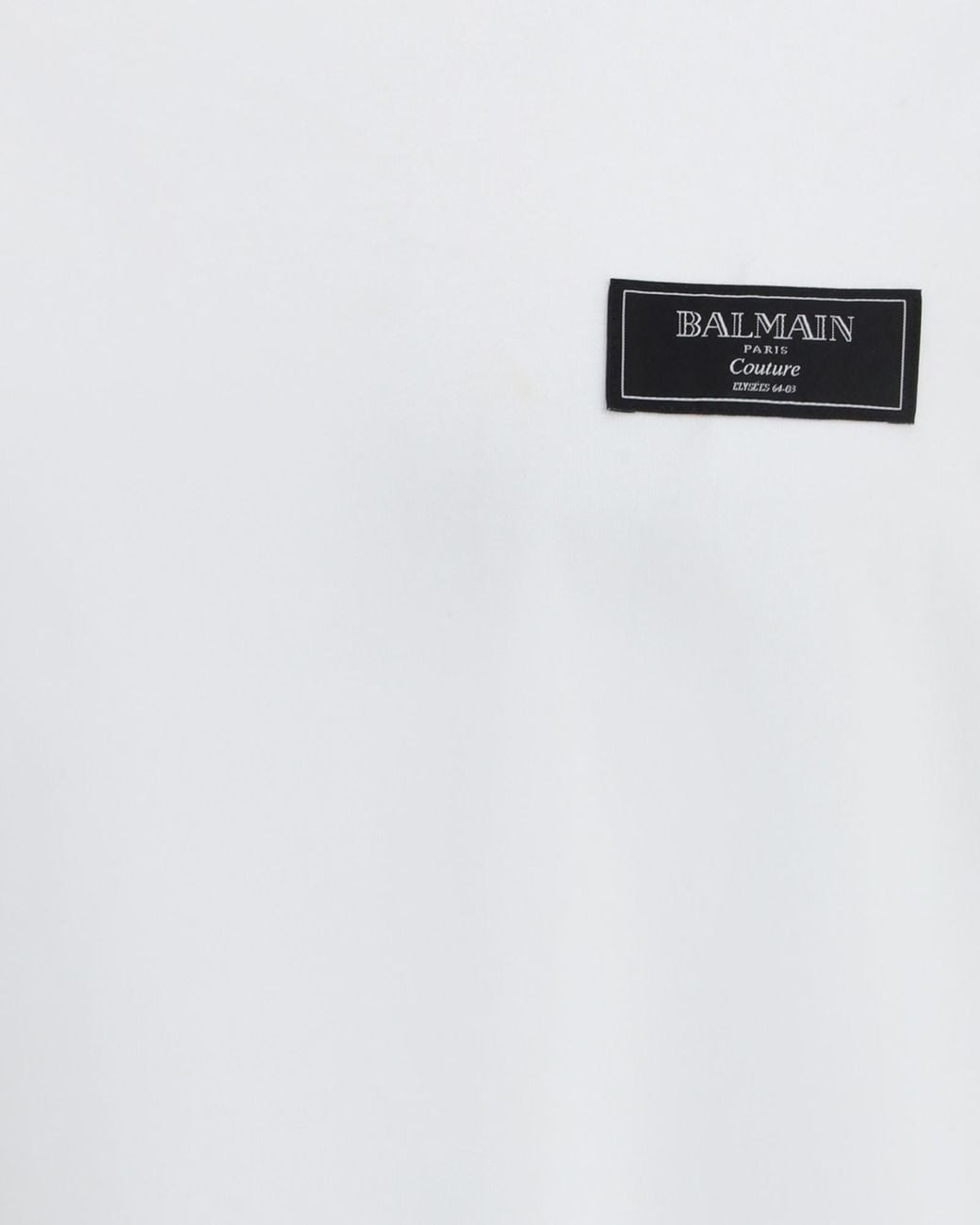 Balmain White Logo Motif Crewneck T-Shirt for men