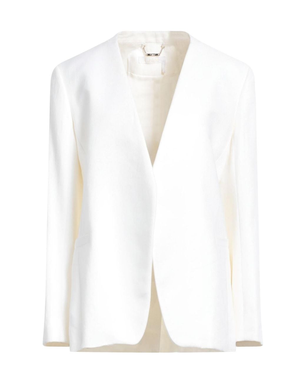 Chloé White Simple Single- Blazer