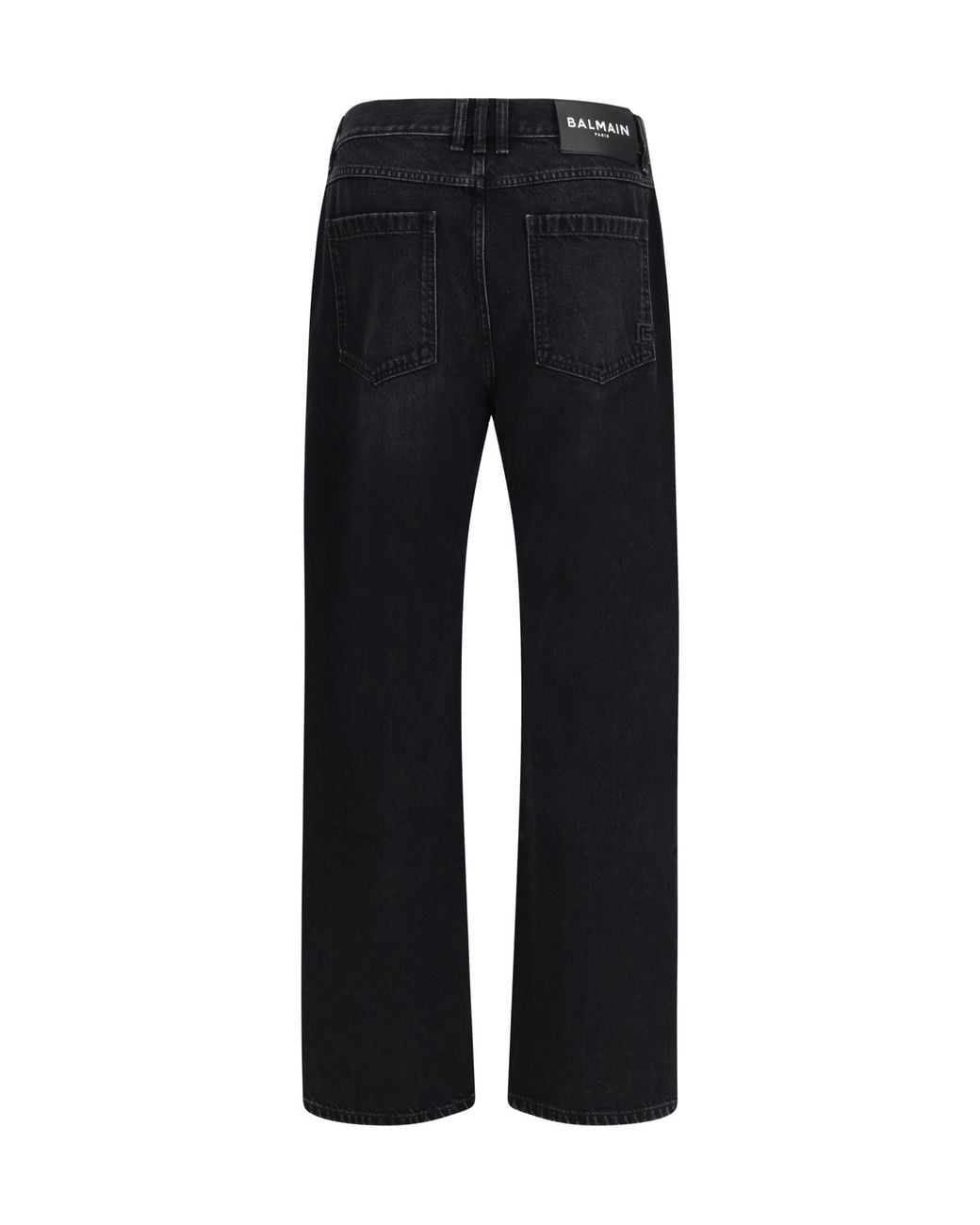 Balmain Black Loose Fit Denim Jeans for men