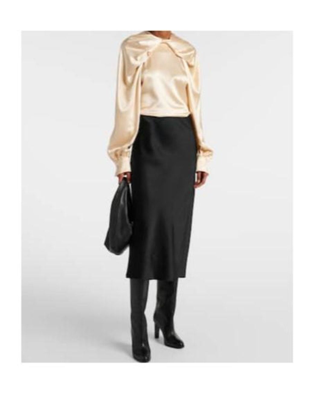 Max Mara Natural Elegante Key Torchon Silk Satin Blouse