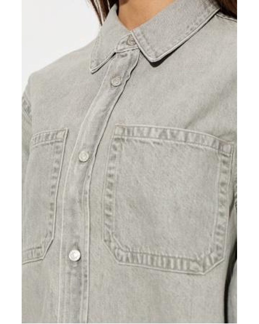 Agolde Gray Long-Sleeved Shirt
