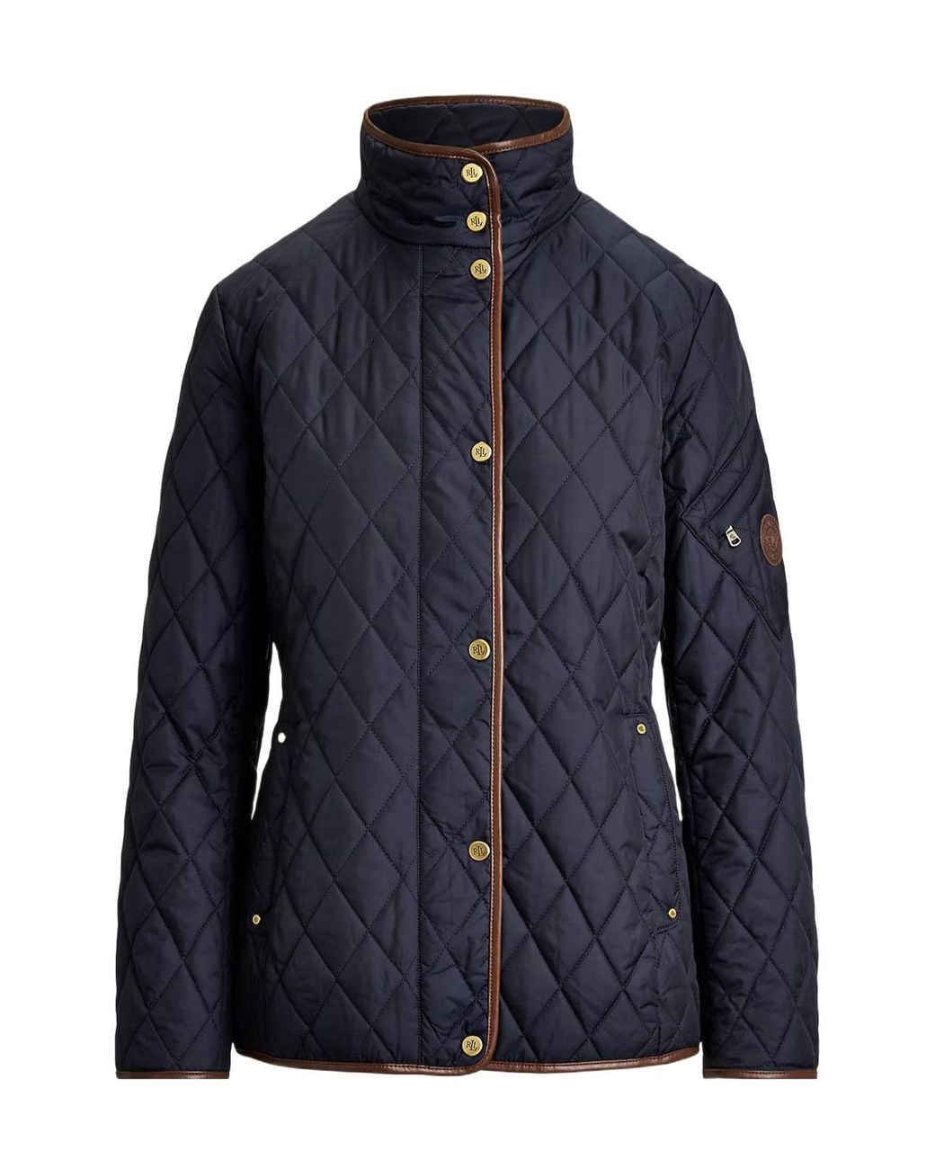 Ralph Lauren Blue Quilted Button-Up Jacket